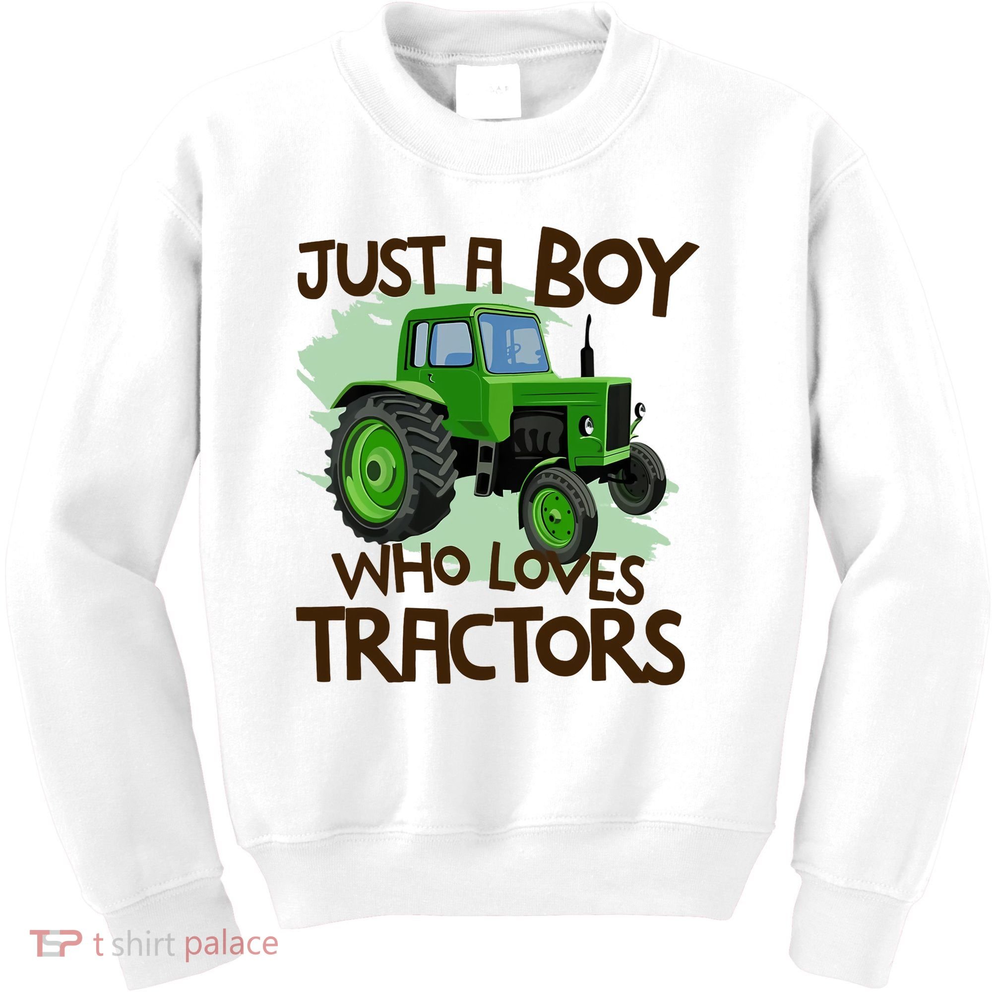 Farm Just A Boy Who Loves Tractors Gift Kids Sweatshirt