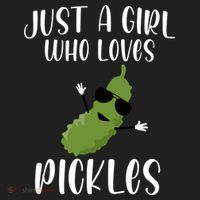 Funny Just A Girl Who Loves Pickles Gift Pickle Gift Women's Sweatshirt thumb 2