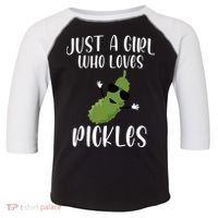 Funny Just A Girl Who Loves Pickles Gift Pickle Gift Toddler Fine Jersey T-Shirt thumb 0