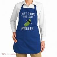 Funny Just A Girl Who Loves Pickles Gift Pickle Gift Apron thumb 2