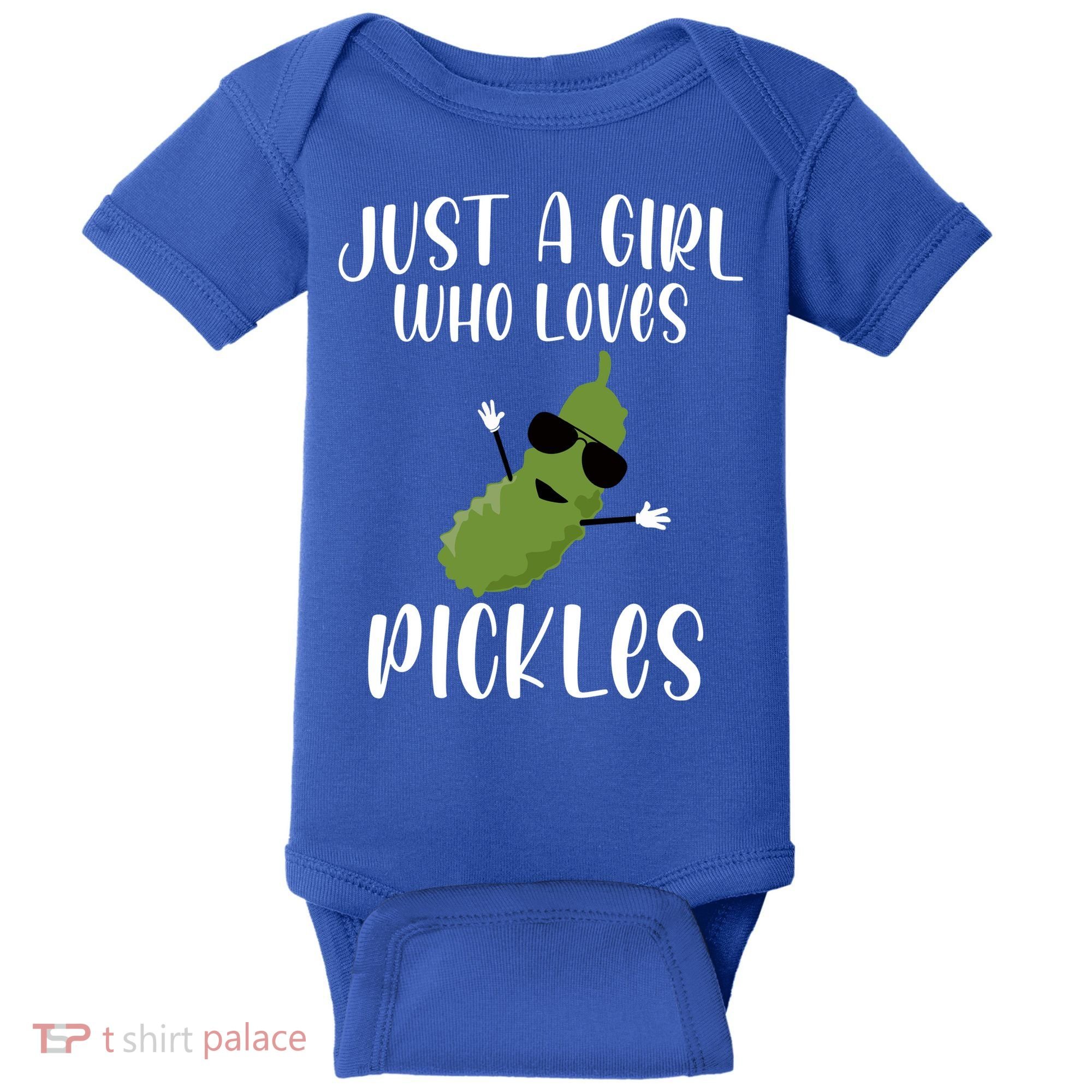 Funny Just A Girl Who Loves Pickles Gift Pickle Gift Baby Bodysuit