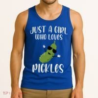 Funny Just A Girl Who Loves Pickles Gift Pickle Gift Tank Top thumb 3