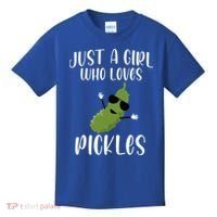 Funny Just A Girl Who Loves Pickles Gift Pickle Gift Kids T-Shirt thumb 0