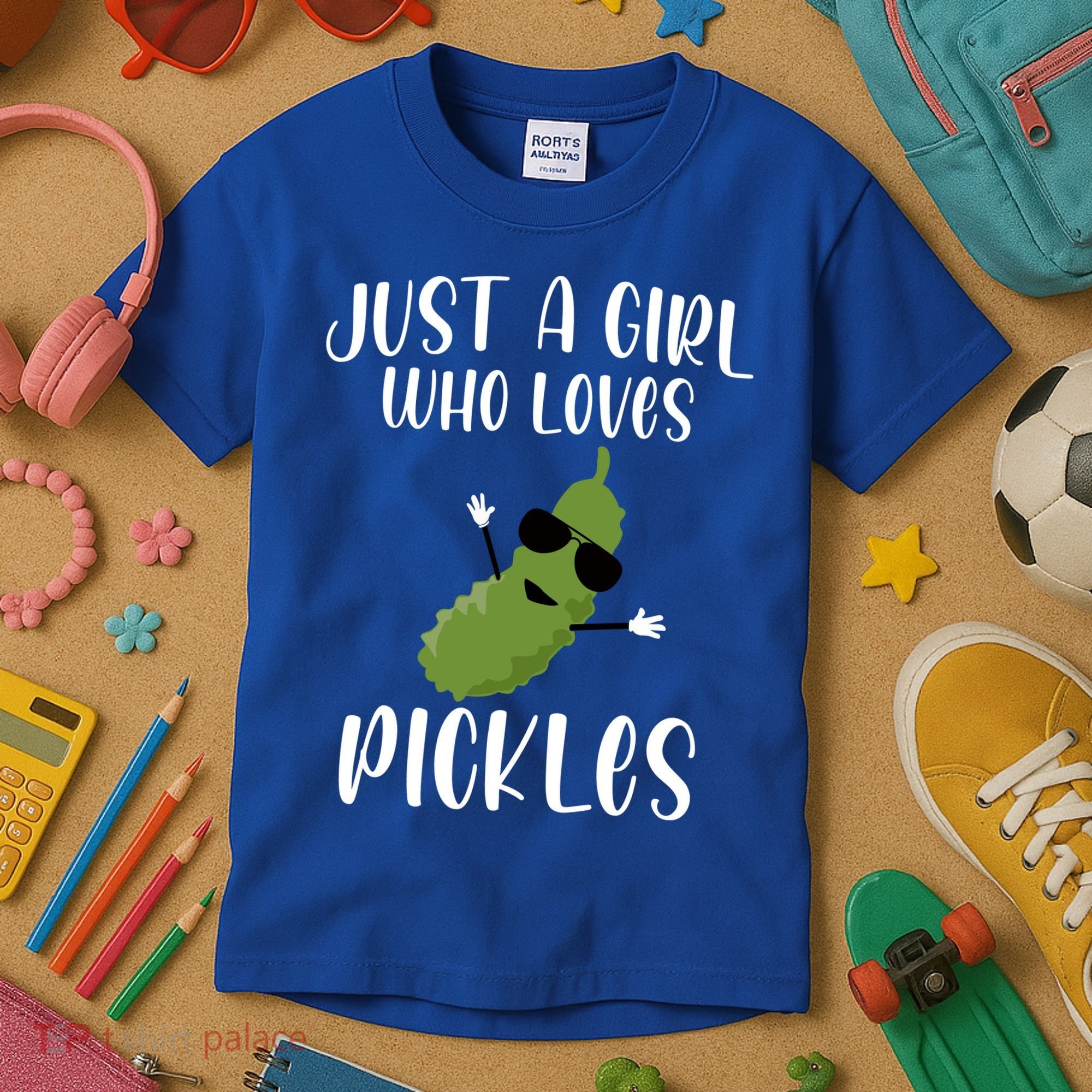 Funny Just A Girl Who Loves Pickles Gift Pickle Gift Kids T-Shirt