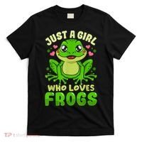 Frog Just A Girl Who Loves Frogs Funny Frog Lover Gift T-Shirt thumb 0