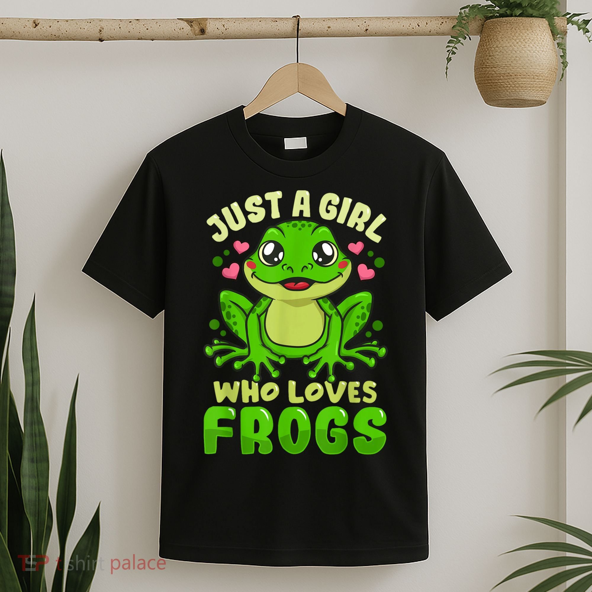 Frog Just A Girl Who Loves Frogs Funny Frog Lover Gift T-Shirt