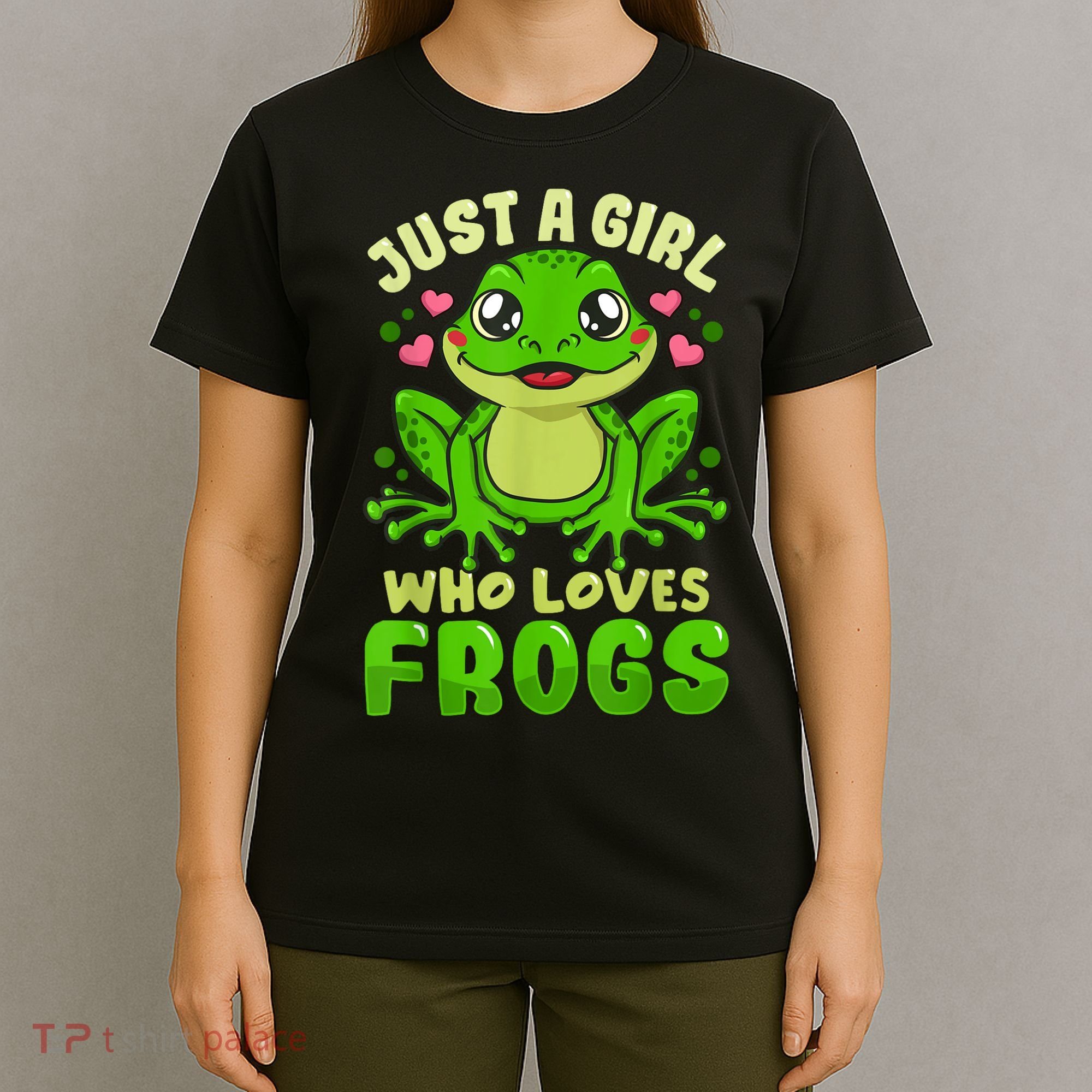 Frog Just A Girl Who Loves Frogs Funny Frog Lover Gift T-Shirt