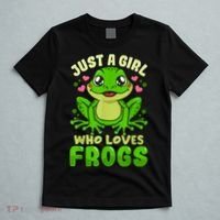 Frog Just A Girl Who Loves Frogs Funny Frog Lover Gift T-Shirt thumb 5