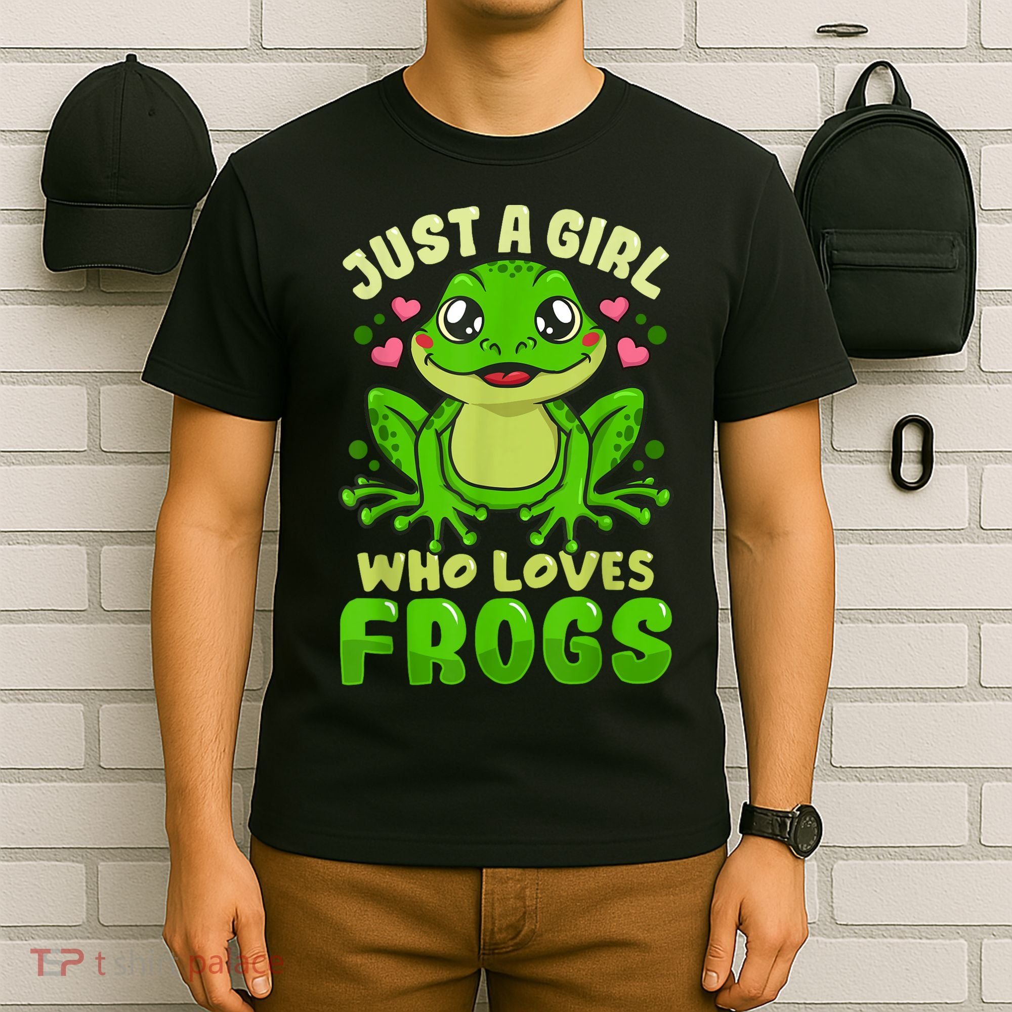 Frog Just A Girl Who Loves Frogs Funny Frog Lover Gift T-Shirt