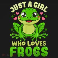 Frog Just A Girl Who Loves Frogs Funny Frog Lover Gift Women's Hoodie thumb 2