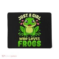 Frog Just A Girl Who Loves Frogs Funny Frog Lover Gift Mousepad thumb 0