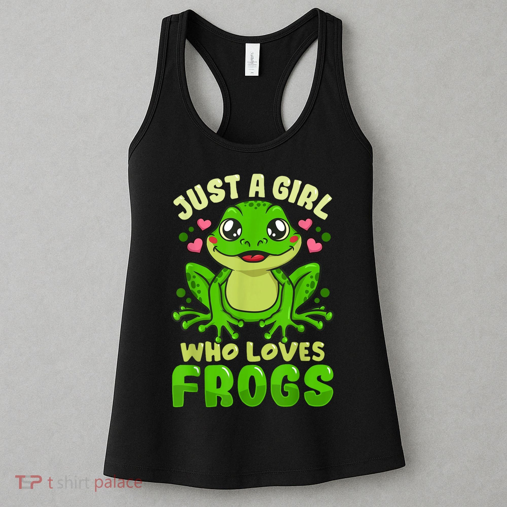 Frog Just A Girl Who Loves Frogs Funny Frog Lover Gift Women's Tank Top