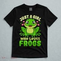 Frog Just A Girl Who Loves Frogs Funny Frog Lover Gift T-Shirt thumb 5