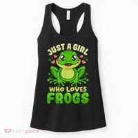 Frog Just A Girl Who Loves Frogs Funny Frog Lover Gift Women's Tank Top thumb 0