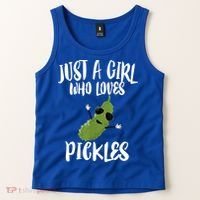 Funny Just A Girl Who Loves Pickles Gift Pickle Gift Tank Top thumb 2