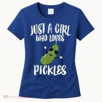 Funny Just A Girl Who Loves Pickles Gift Pickle Gift Women's T-Shirt thumb 0