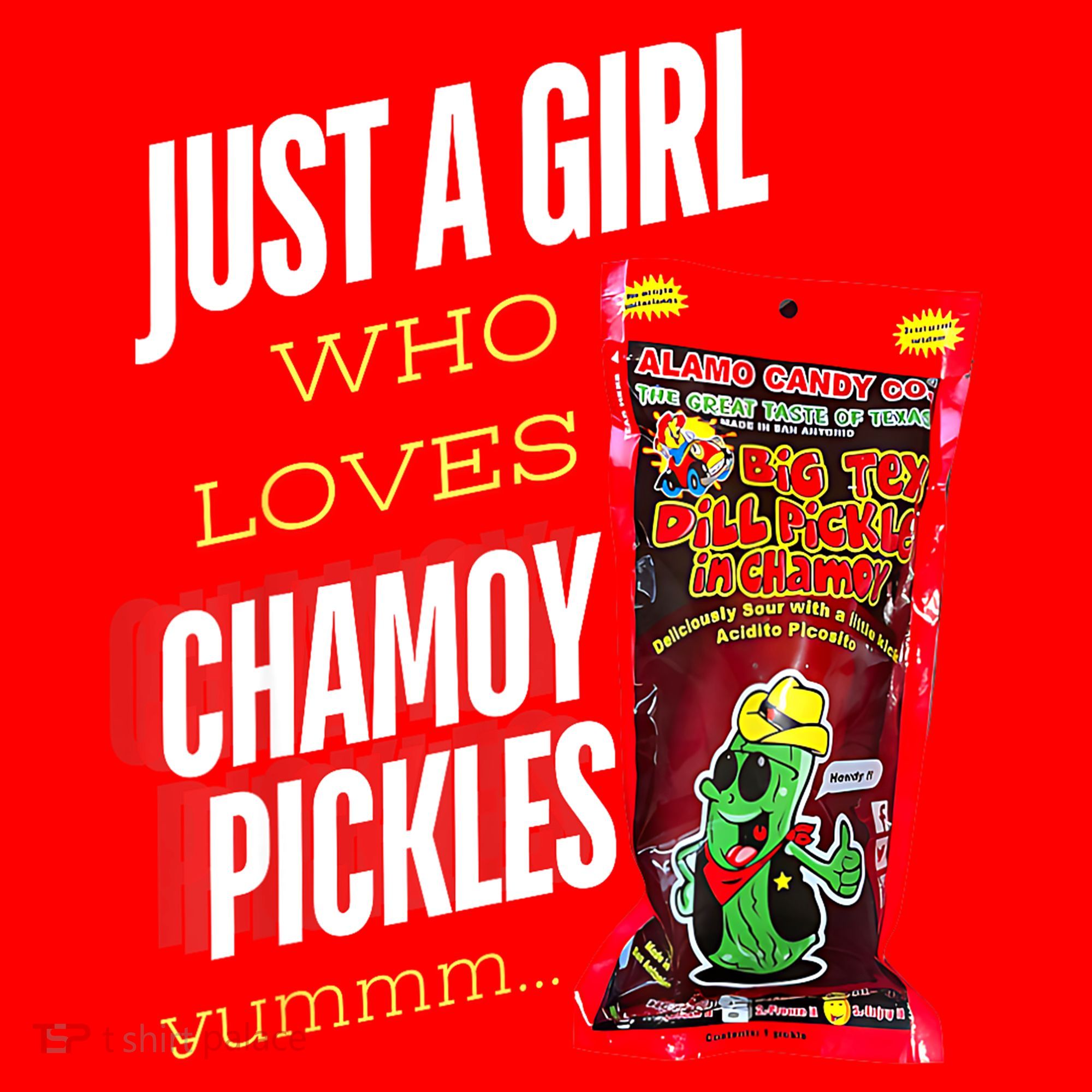 Funny Just A Girl Who Loves Chamoy Pickles Yummm...Gift Santa Hat