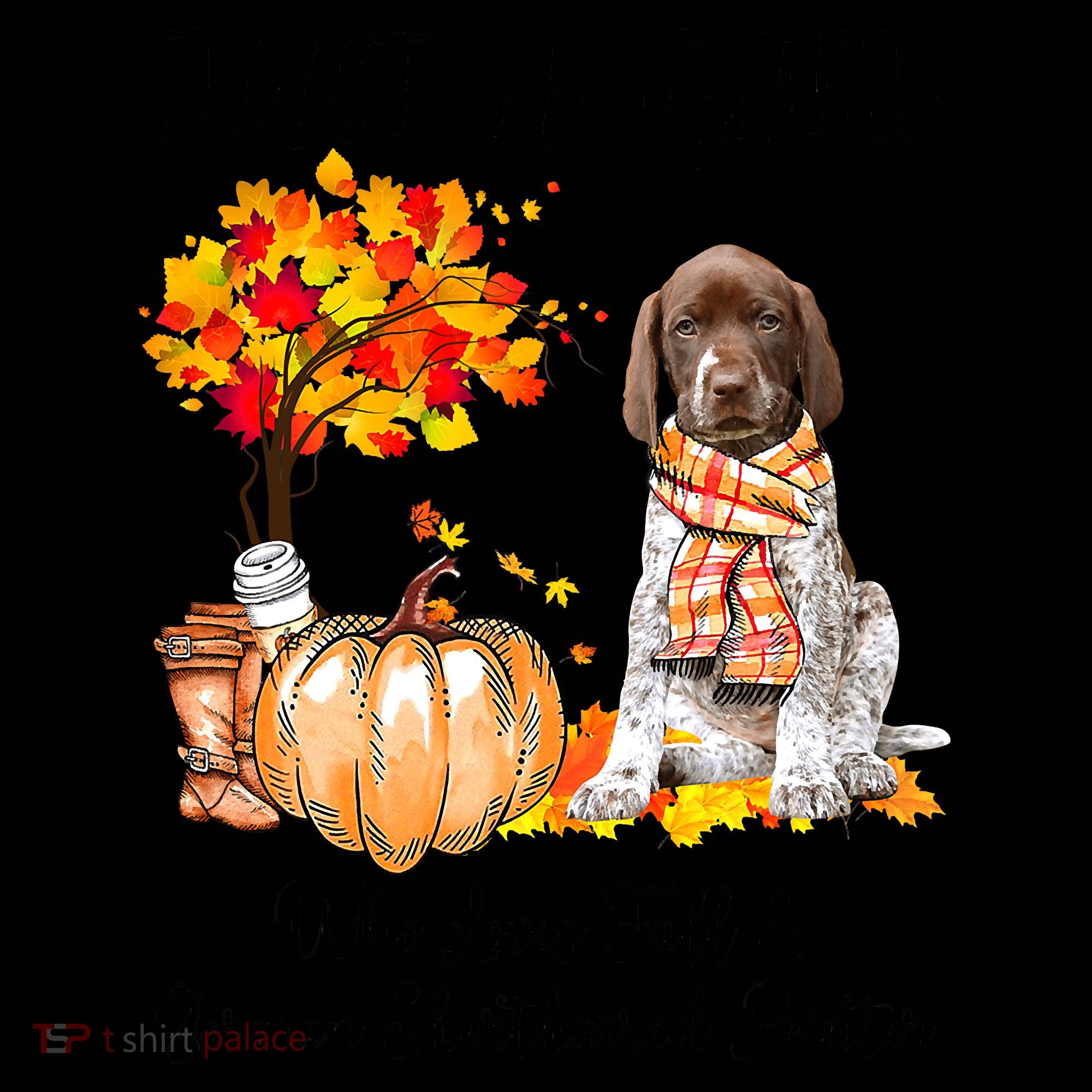 Funny Just A Girl Who Loves Fall And German Shorthaired Pointer Women's Hoodie