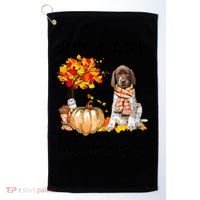 Funny Just A Girl Who Loves Fall And German Shorthaired Pointer Golf Towel thumb 0