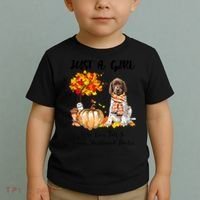 Funny Just A Girl Who Loves Fall And German Shorthaired Pointer Toddler T-Shirt thumb 2