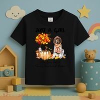Funny Just A Girl Who Loves Fall And German Shorthaired Pointer Toddler T-Shirt thumb 3