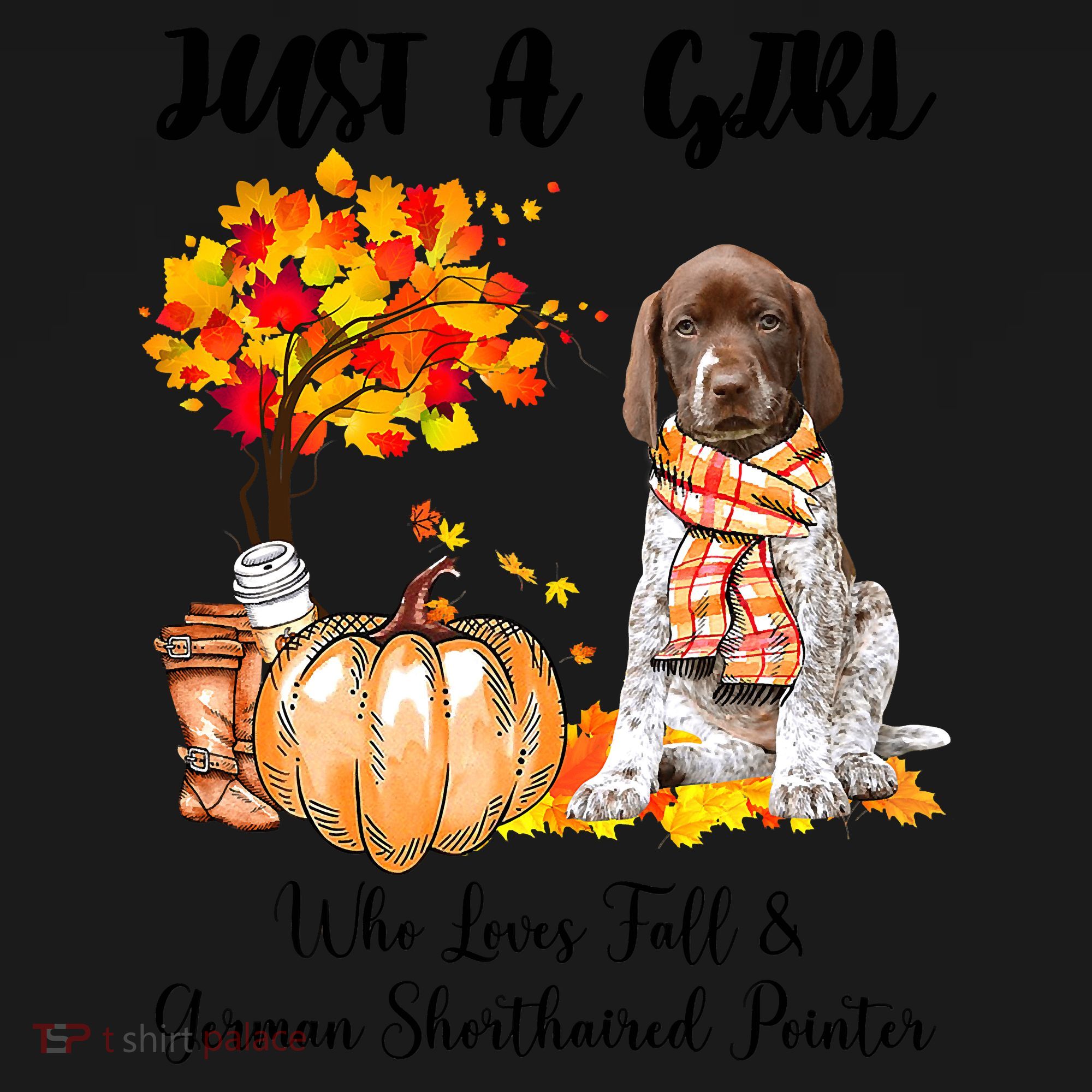 Funny Just A Girl Who Loves Fall And German Shorthaired Pointer Visor