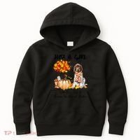 Funny Just A Girl Who Loves Fall And German Shorthaired Pointer Kids Hoodie thumb 0