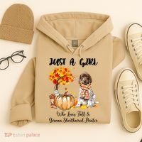 Funny Just A Girl Who Loves Fall And German Shorthaired Pointer Hoodie thumb 4