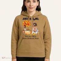 Funny Just A Girl Who Loves Fall And German Shorthaired Pointer Hoodie thumb 5