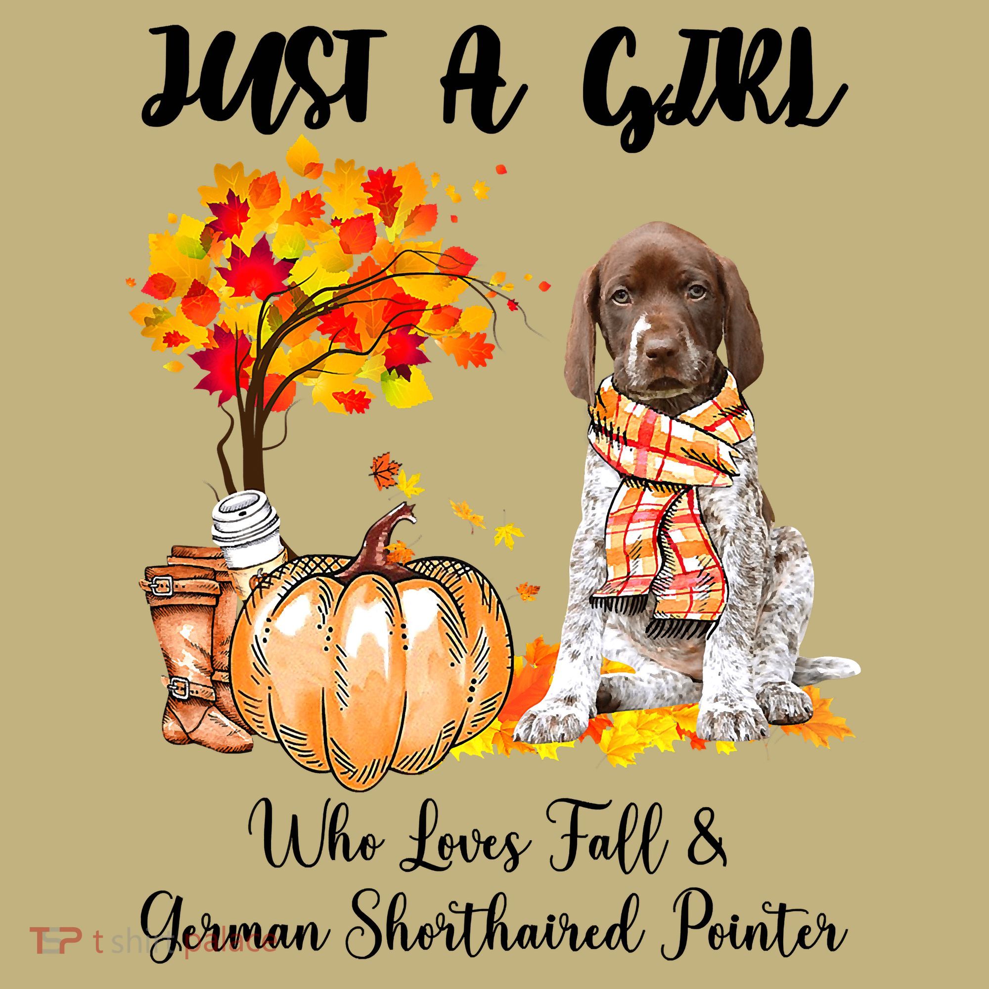 Funny Just A Girl Who Loves Fall And German Shorthaired Pointer Sweatshirt