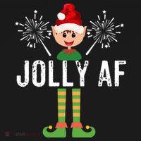 Funny Jolly Af Cute Christmas Elf Santa Hat And Meaningful Gift Doggie Tank thumb 4