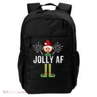 Funny Jolly Af Cute Christmas Elf Santa Hat And Meaningful Gift Backpack thumb 0