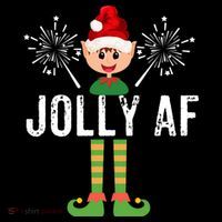 Funny Jolly Af Cute Christmas Elf Santa Hat And Meaningful Gift Women's Hoodie thumb 2