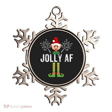 Funny Jolly Af Cute Christmas Elf Santa Hat And Meaningful Gift Ornament
