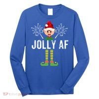 Funny Jolly Af Cute Christmas Elf Santa Hat And Meaningful Gift Long Sleeve Shirt thumb 0