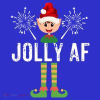 Funny Jolly Af Cute Christmas Elf Santa Hat And Meaningful Gift Apron thumb 3