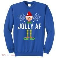 Funny Jolly Af Cute Christmas Elf Santa Hat And Meaningful Gift Sweatshirt thumb 0