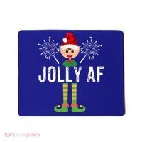 Funny Jolly Af Cute Christmas Elf Santa Hat And Meaningful Gift Mousepad thumb 0
