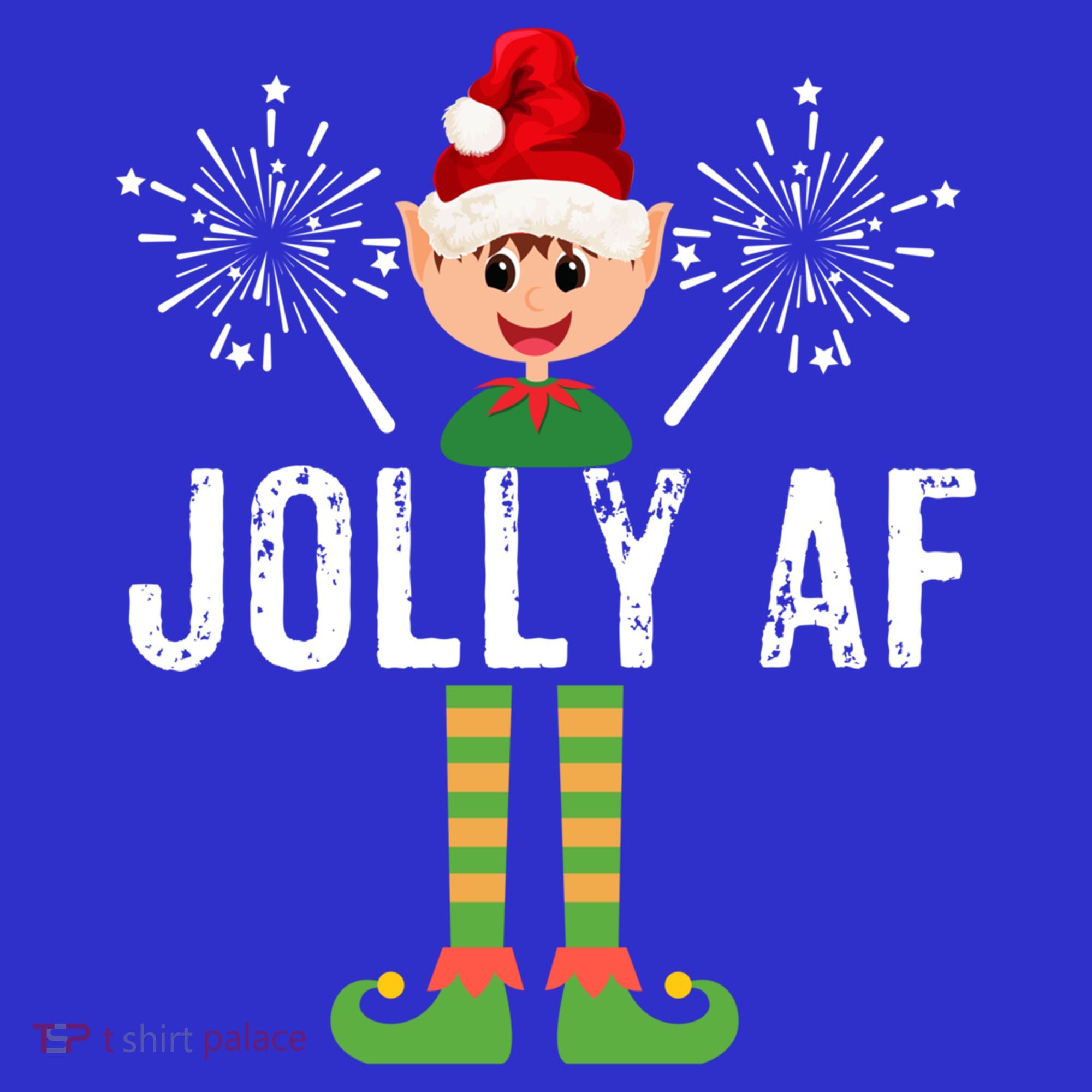 Funny Jolly Af Cute Christmas Elf Santa Hat And Meaningful Gift Women's Tank Top