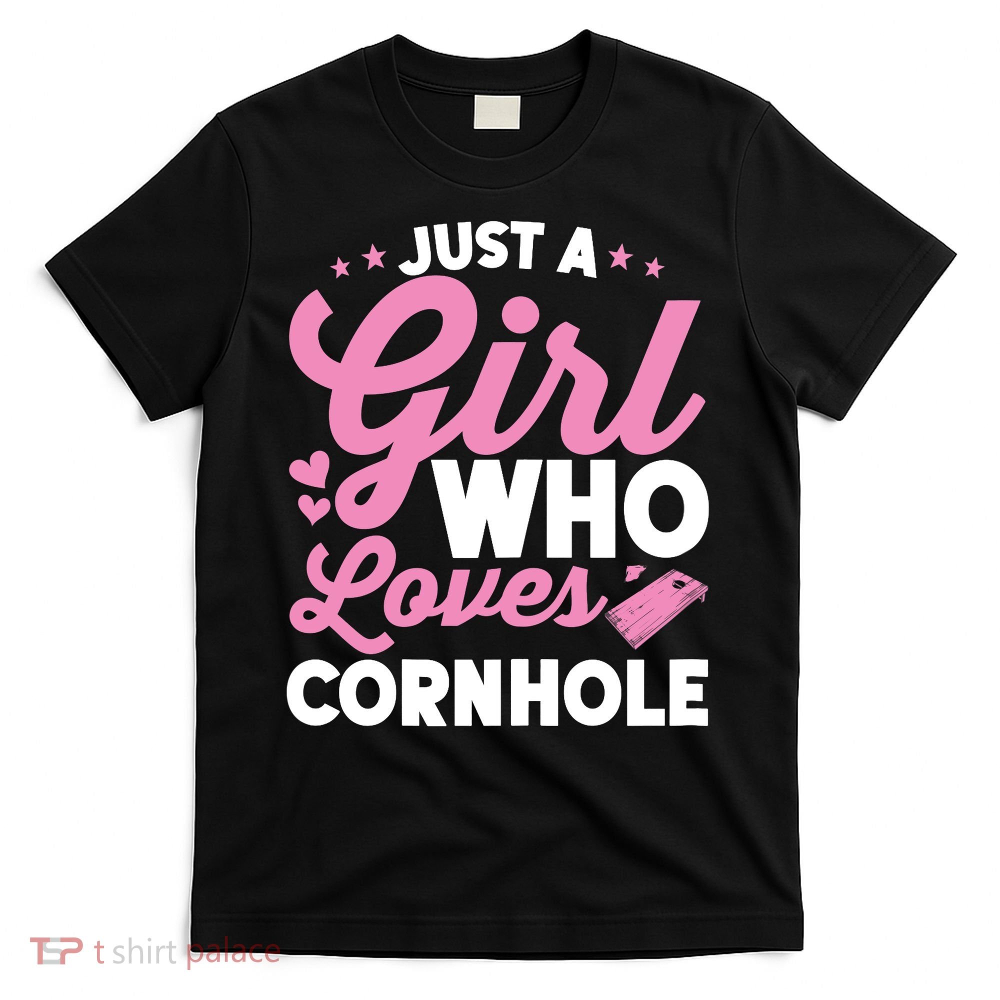 Funny Just A Girl Who Loves Cornhole Bean Bag Toss T-Shirt