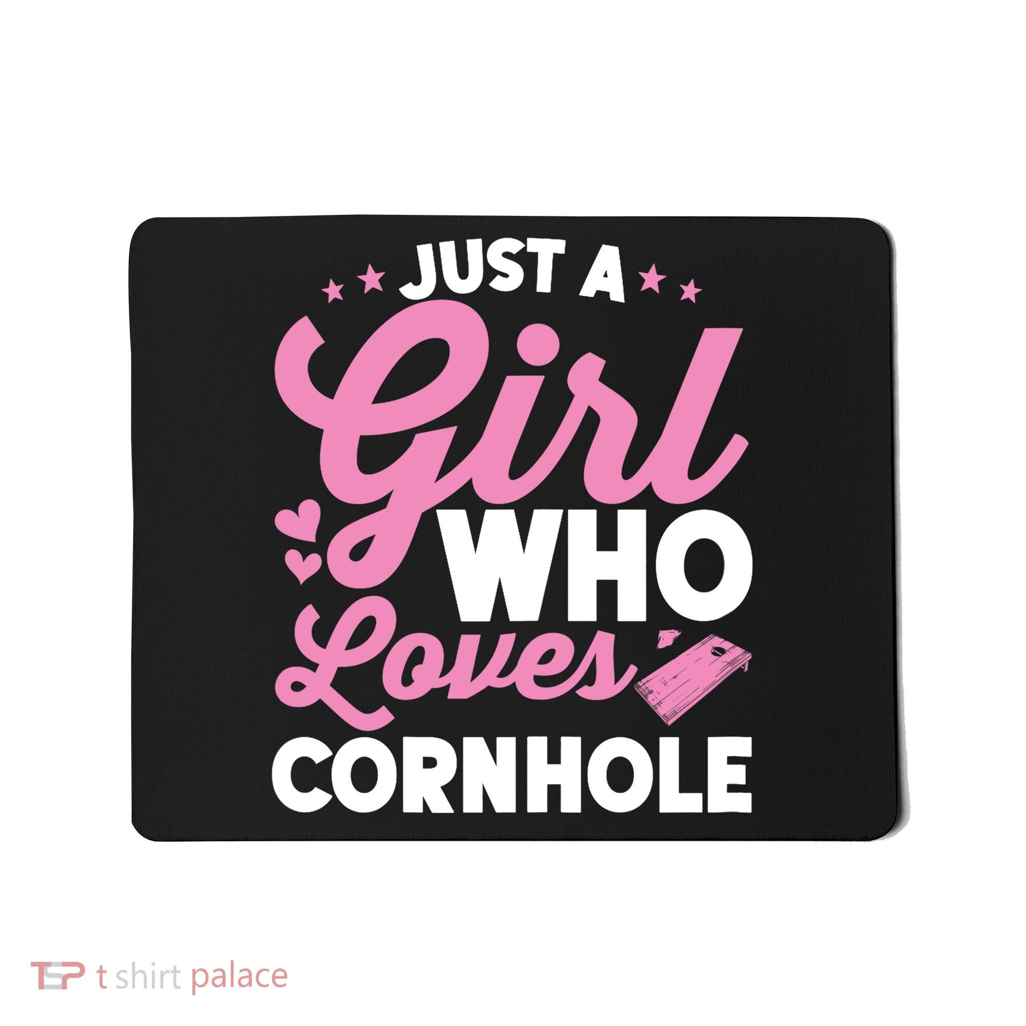 Funny Just A Girl Who Loves Cornhole Bean Bag Toss Mousepad