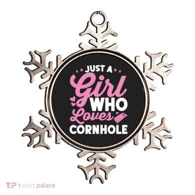 Funny Just A Girl Who Loves Cornhole Bean Bag Toss Ornament