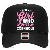Funny Just A Girl Who Loves Cornhole Bean Bag Toss Hat thumb 0
