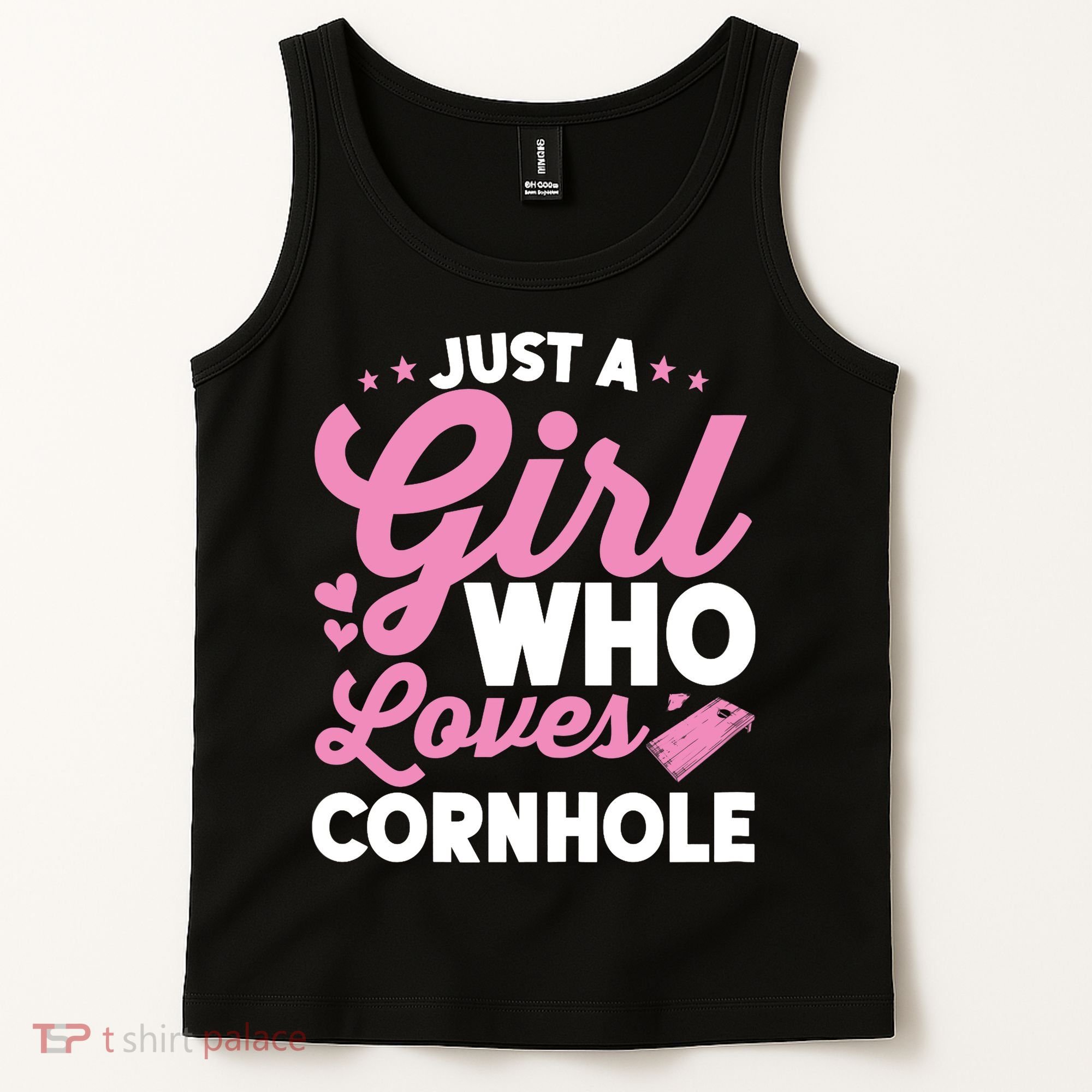 Funny Just A Girl Who Loves Cornhole Bean Bag Toss Tank Top