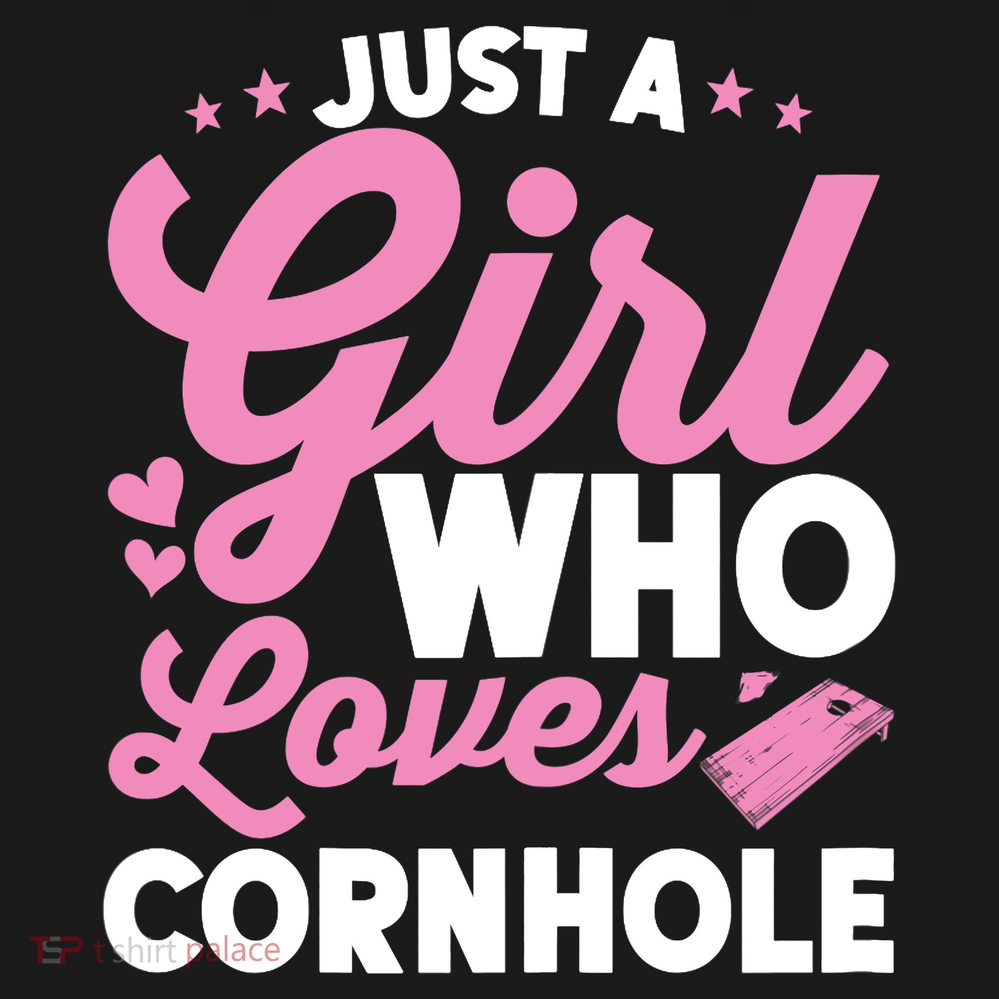 Funny Just A Girl Who Loves Cornhole Bean Bag Toss Women's T-Shirt