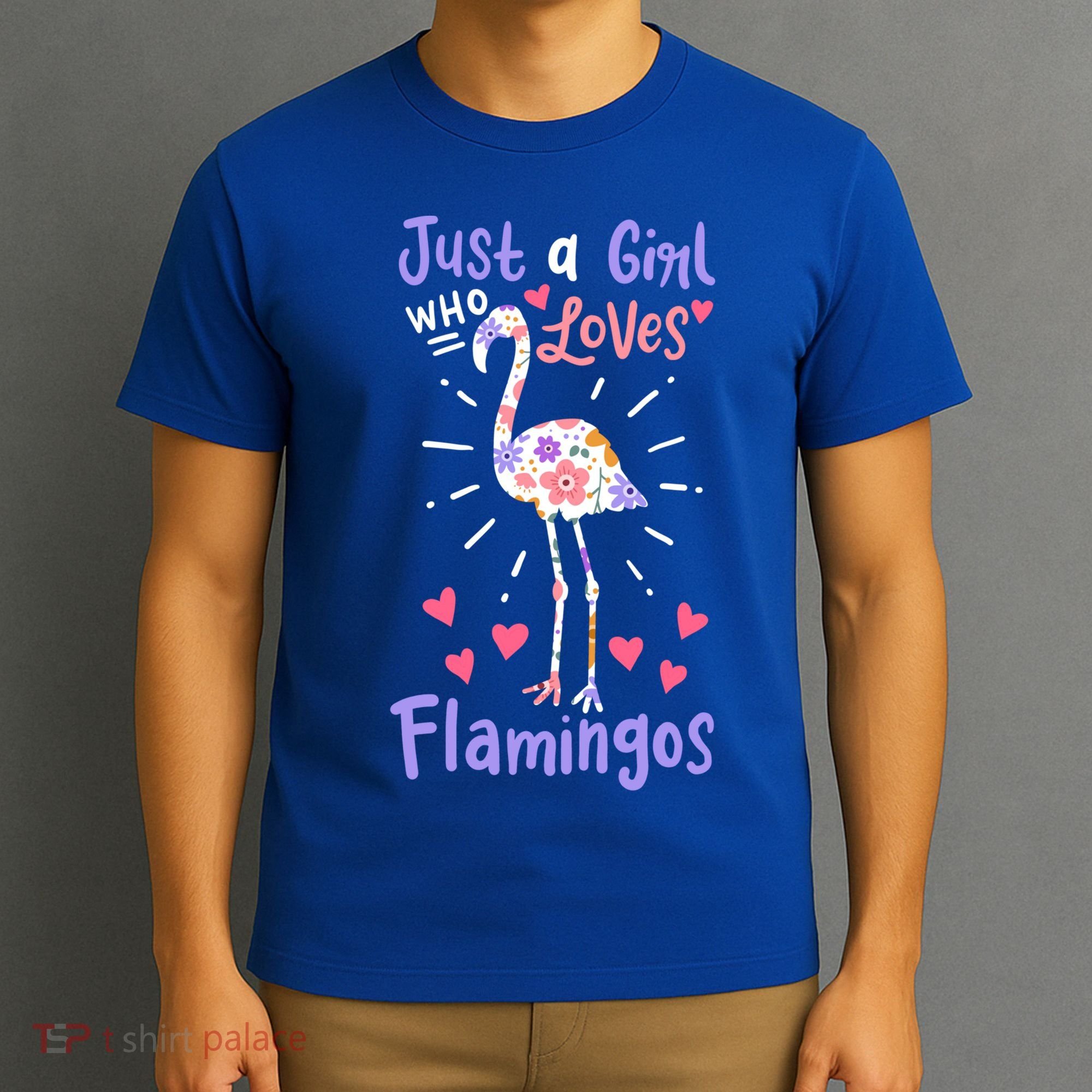 Flamingo Just A Girl Who Loves Flamingos Gift Meaningful Gift T-Shirt
