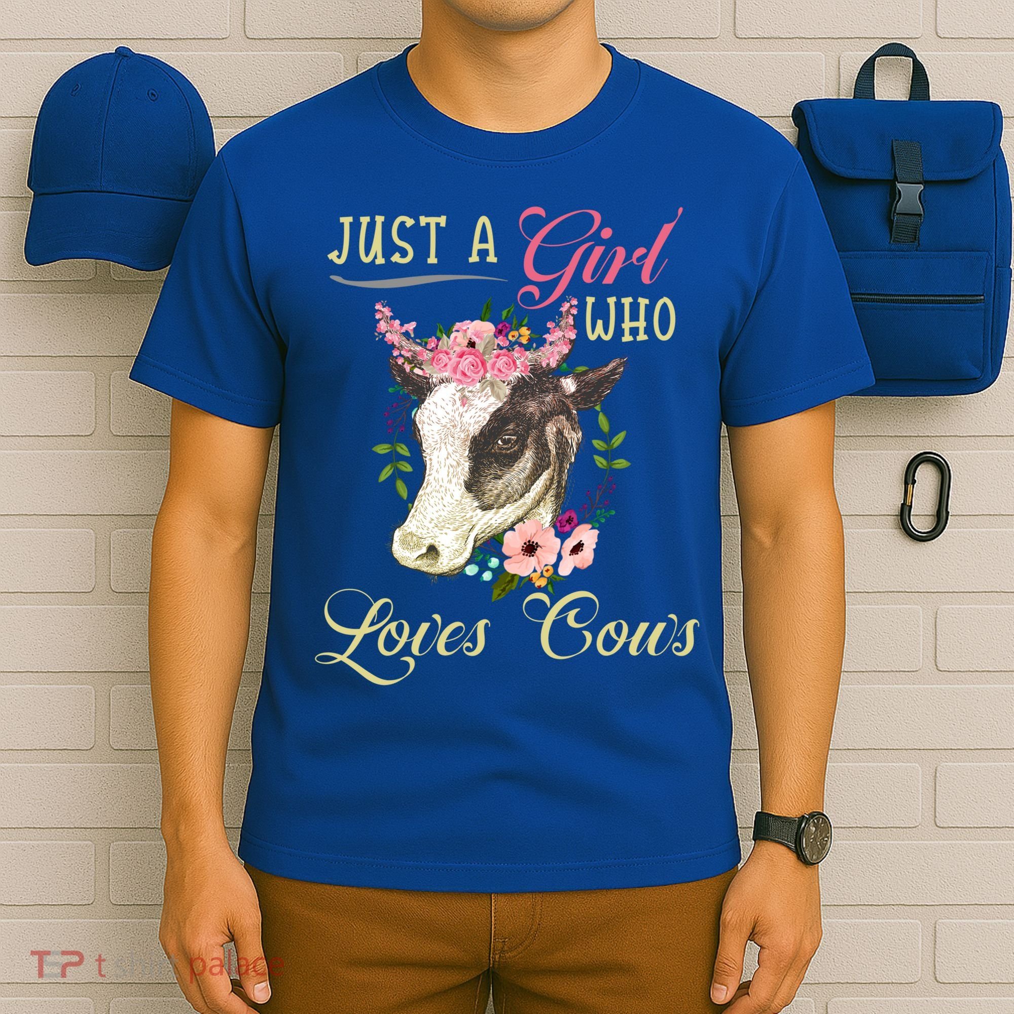 Funny Just A Girl Who Loves Cows Girls And Cow Owners Great Gift T-Shirt