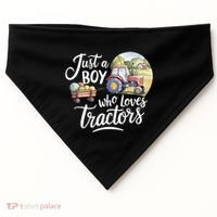 Farm Just A Who Loves Tractors Farmer Cool Gift USA-Made Doggie Bandana thumb 0