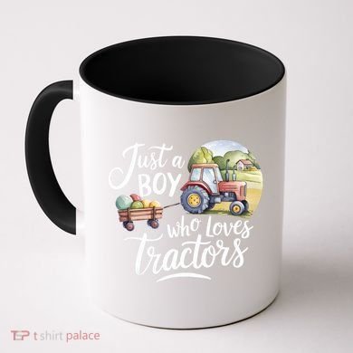 Farm Just A Who Loves Tractors Farmer Cool Gift Coffee Mug