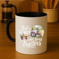 Farm Just A Who Loves Tractors Farmer Cool Gift Coffee Mug thumb 4